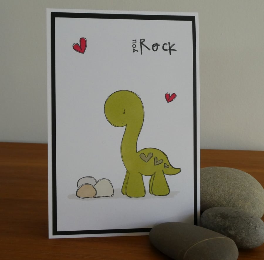 Dinosaur Card - You Rock