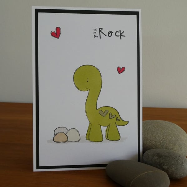 Dinosaur Card - You Rock