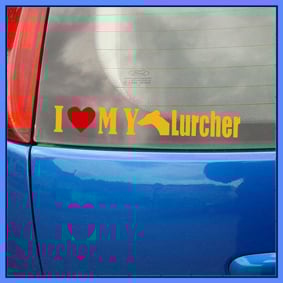 I Love My Lurcher – Vinyl Decal Sticker (Sighthound)