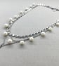 3 Layer Stainless Steel Necklace With Cultured Pearls - Image 5