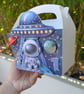 6 Personalised Space party boxes, party bags  - Image 2