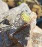 RARE UV Seaglass Silver Hoop Ring - Size Q- 1355 - Image 3