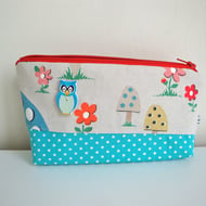 SALE Small Cotton Make up zipper bag - wipe cle... - Folksy