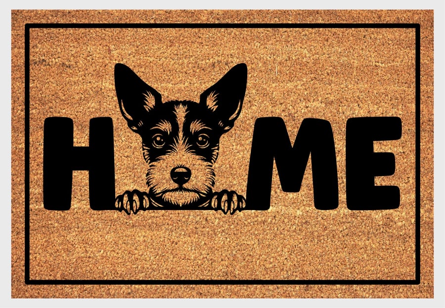 Toy Fox Terrier Home Door Mat No.3 - Toy Fox Terrier Welcome Mat - 3 Sizes