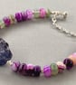 Blue Quartz Bracelet with Agate Magnetic Clasp with Safety Chain  - Image 2
