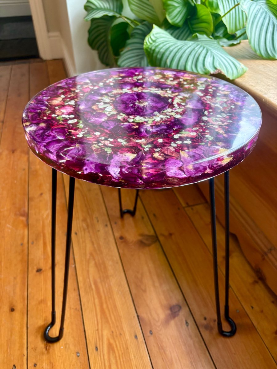 Rose Resin Coffee Side End table