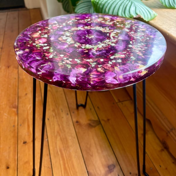 Rose Resin Coffee Side End table
