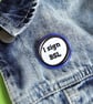 I Sign BSL Button Badge: British Sign Language Awareness, Hearing Impaired, Sign