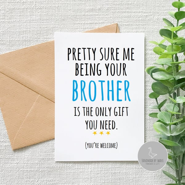 Funny Brother or Sister birthday card, Funny card from brother, funny sister bir
