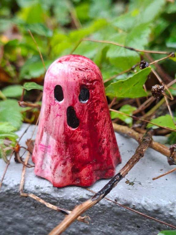 Ghost Ornament Ghostie ELISE spooky cute gothic style emo punk clay Valloween