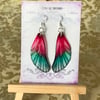 Pink Fairy Wing Sterling Silver Earrings