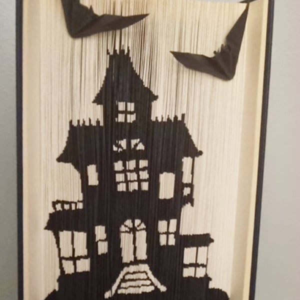 Creepy House 180 CUT & FOLD Book Folding Pattern - EMAILED PDF PATTERN