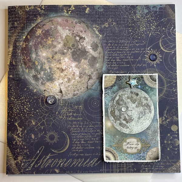Astronomia moon and constellations We are all Stardust card 
