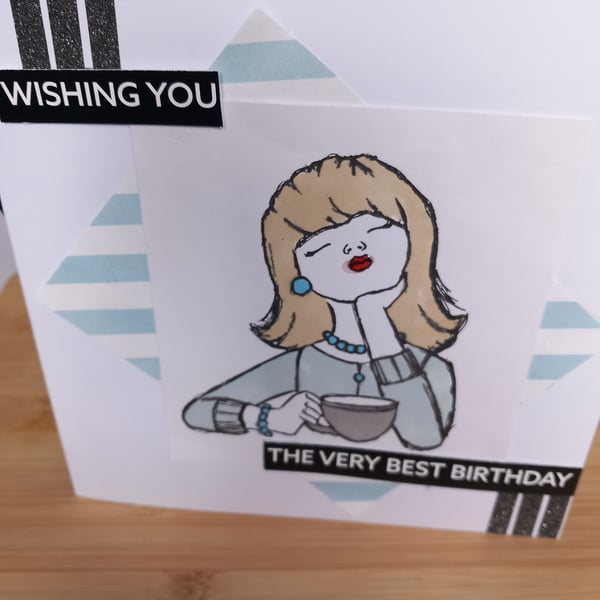 Birthday card for female time for tea