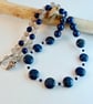 Lapis Lazuli Necklace With Faceted Crystal Quartz And Agate - Handmade In Devon - Image 9