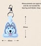 Kawaii Husky Keyring - Embroidered Cute Dog Bag Charm - Image 4