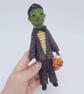 Spun Cotton Frankenstein Halloween Hanging Decoration - Image 2