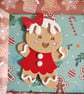 Dancing Gingerbread Girl in Frame Christmas Card with hanging loop - Image 7