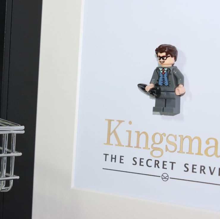 KINGSMAN AWESOME FRAMED CUSTOM LEGO MINIFIGUR. Folksy