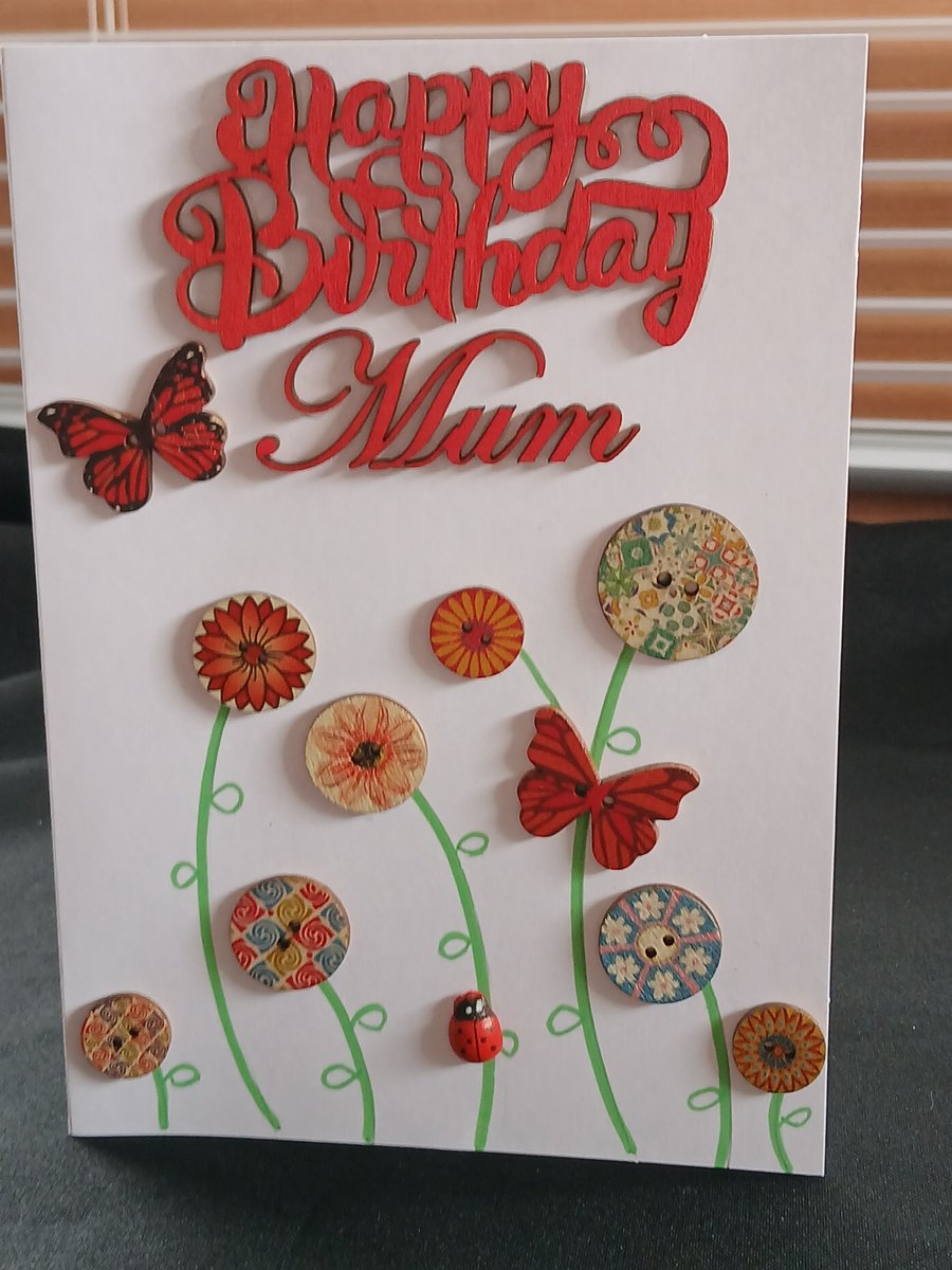 Handmade, mum birthday card 