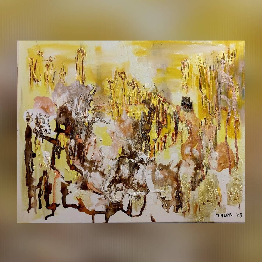 Rodeo - original abstract acrylic emotional painting on canvas