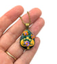 Halloween Pumpkin Necklace, Polymer Clay Tear Drop Pendant - Image 3