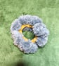 Maize with White Trim Extra Small Scrunchies Hair Ties