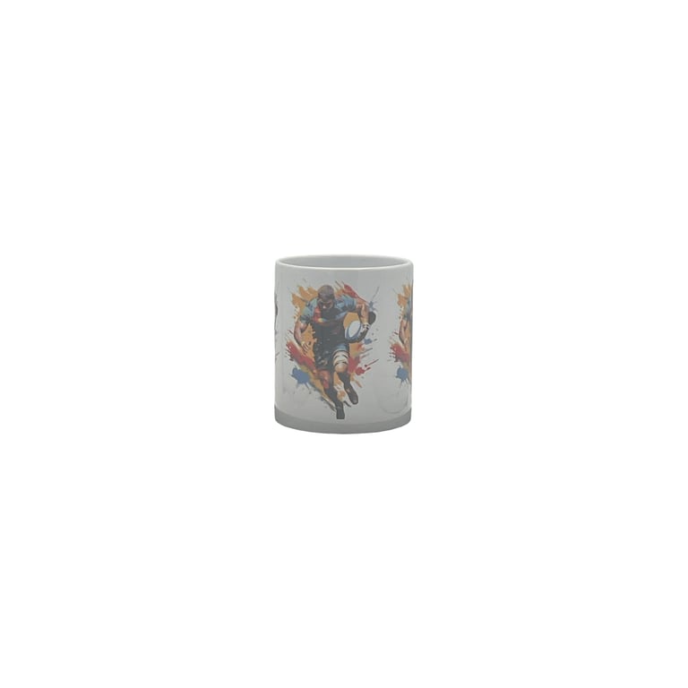 Rugby Player Watercolour Mug