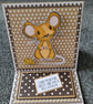Curly mouse birthday card
