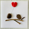SALE-Pebble art greeting card, made in Cornwall 