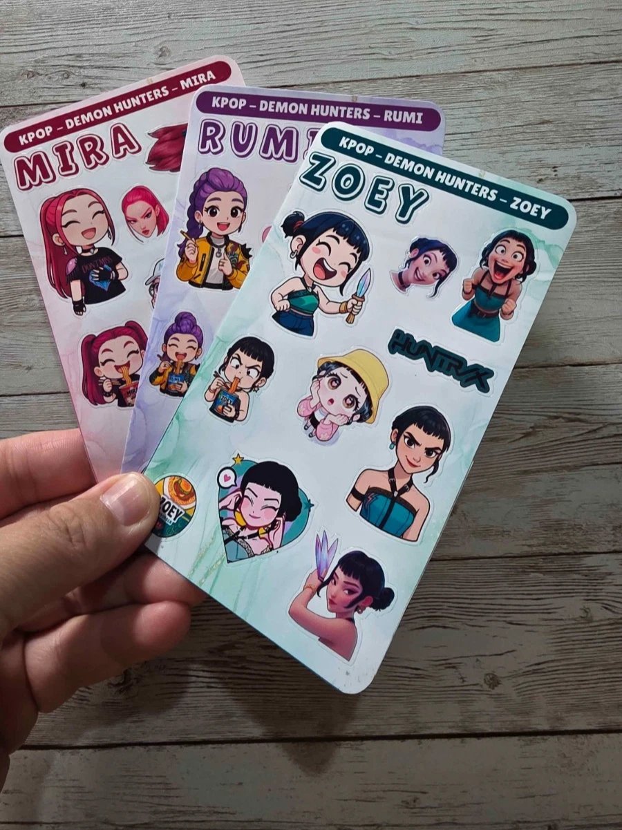 Slayers Sticker Sheet  Mira, Zoey, Rumi.... Huntrx Girls