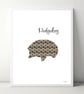Spotty Hedgehog A4 Art Print - Image 1