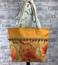 Floral tote bag, Pom pom floral beach bag, Handmade - Image 3