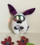 Kawaii Wish Guardian Handmade Plushie Bunny with Silver Dandelion, Nursery - Image 4
