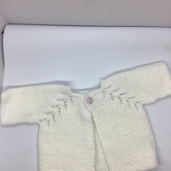 White Baby Cardigan 0-3 months 