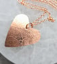 Large Copper Heart Pendant Copper Chain - Image 2