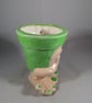 Small Ceramic Green Garden Home Plant Flower Herb Pot Mug Planter Container. - Image 4