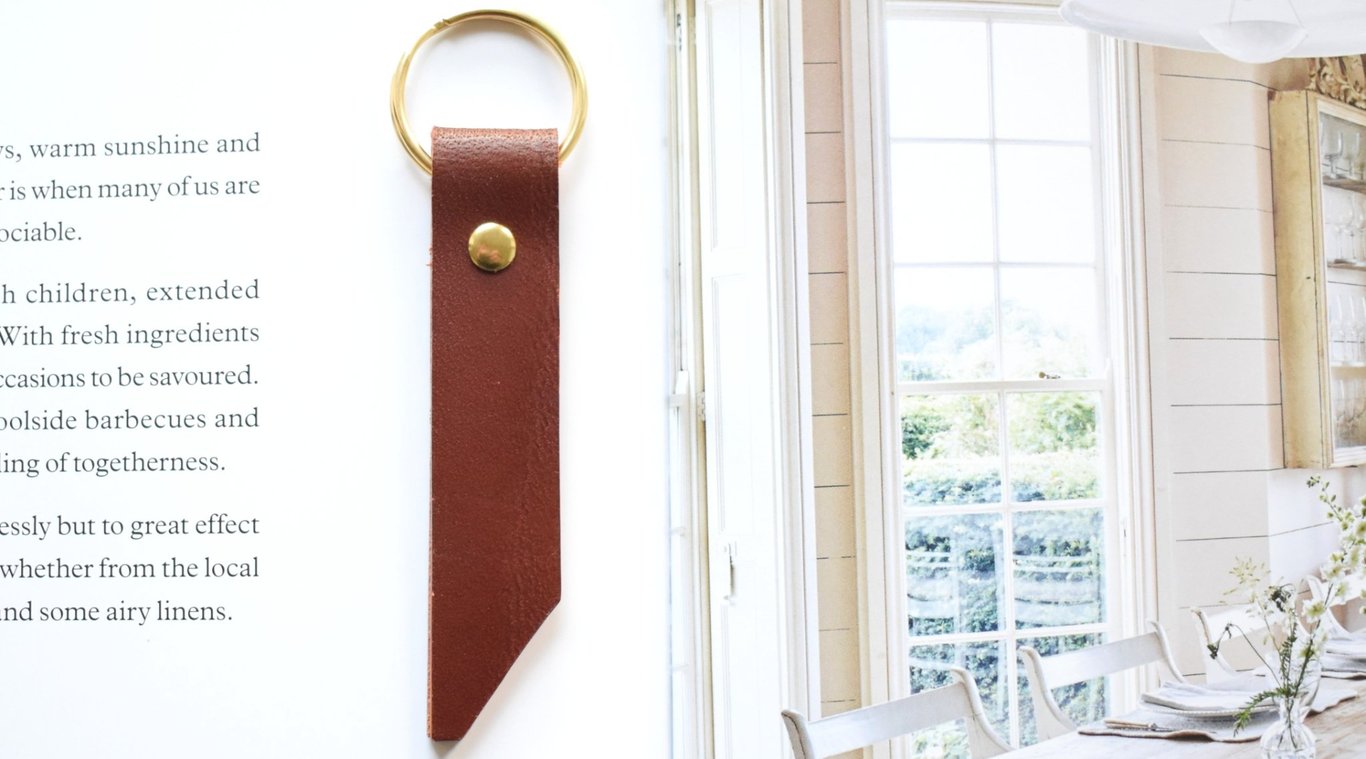 Leather Keyring Italian Vegetable-Tanned Leather - Handmade in Cornwall 