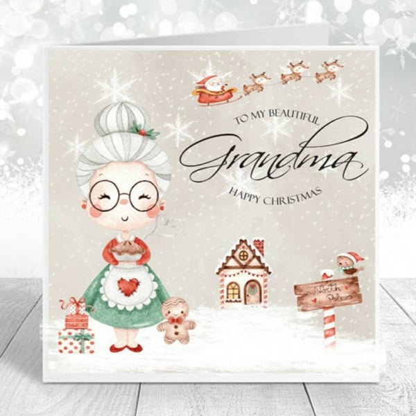 Cute Grandma Christmas card
