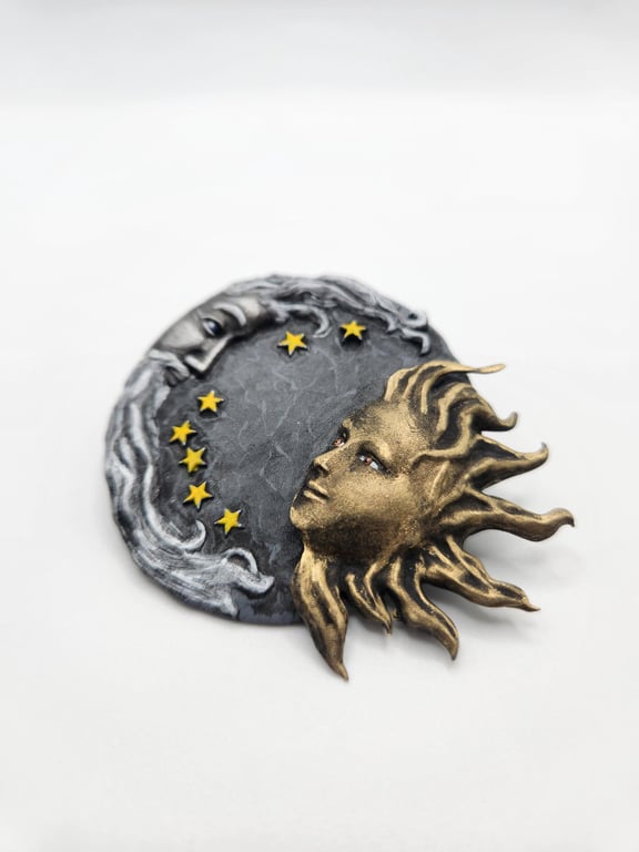 Fridge Magnet Sun & Moon Decoration