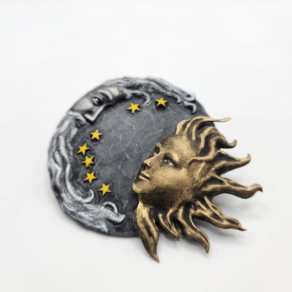 Fridge Magnet Sun & Moon Decoration