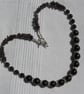 Dark Red Garnet Gemstone Beaded Statement Necklace "Vitality" - Image 3