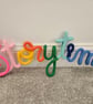 Storytime Knitted crochet wire sign