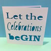 Birthday Card - Gin - Celebration
