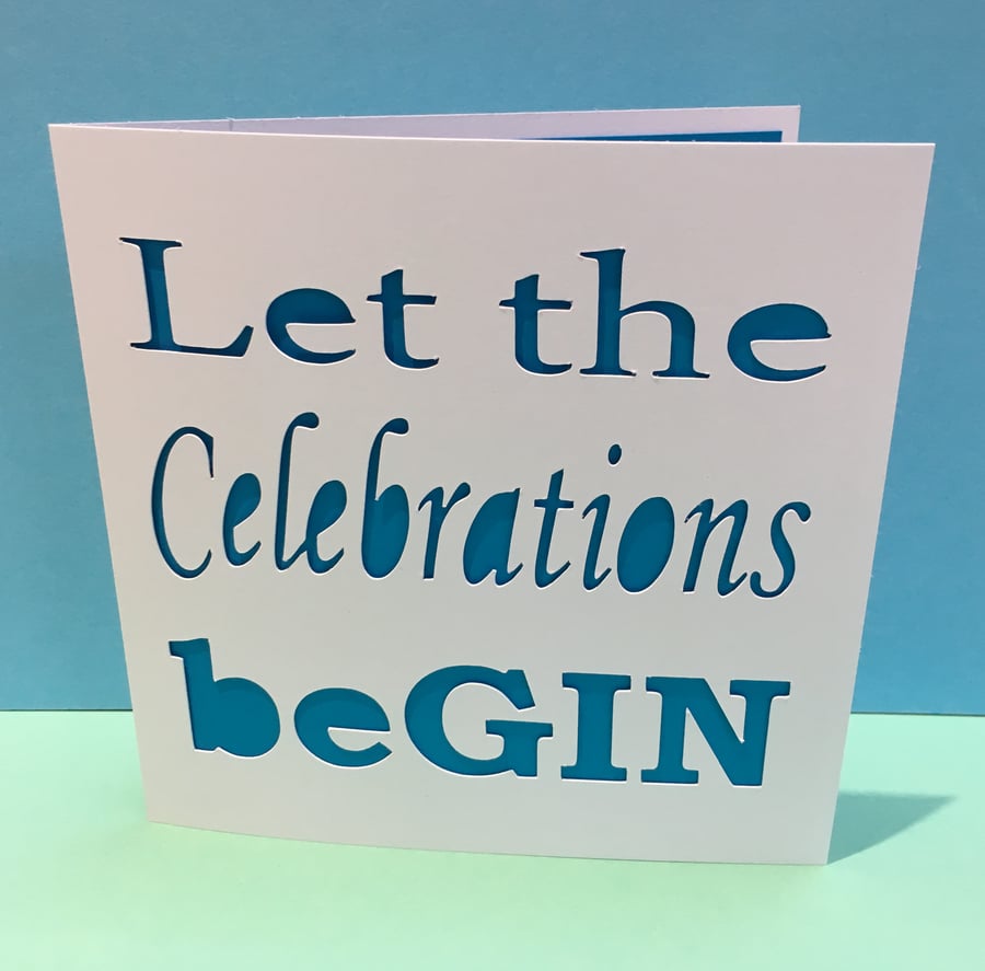 Birthday Card - Gin - Celebration
