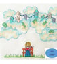Clouds and sky theme Cross Stitch design titled 'Hello' digital PDF chart - Image 1