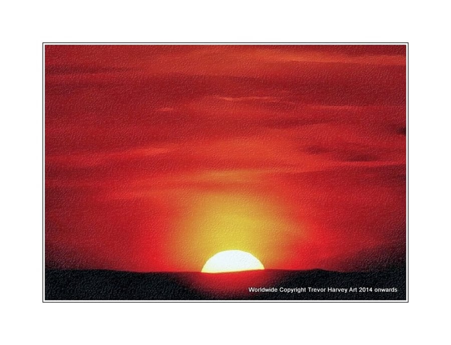 ACEO Art Print - 'Sunset', Open Edition ACEO Print.