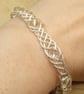Adjustable Wire wrap Clear Quartz cuff bracelet. April Birthstone - Image 2