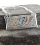 Blue and peach graffitite pendant - Image 4