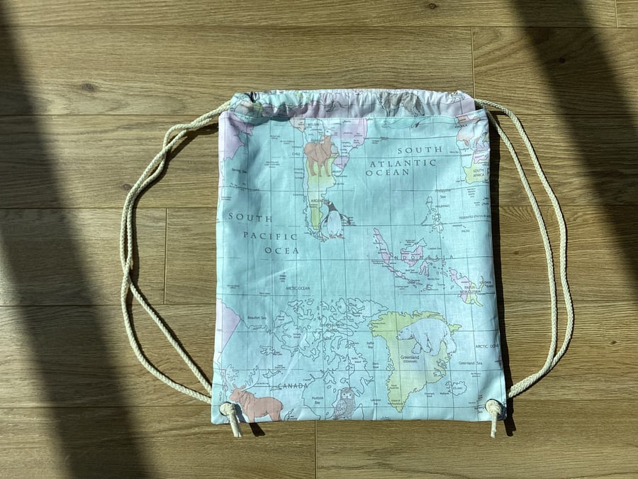 Children’s drawstring swim bag or back pack.  